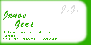 janos geri business card